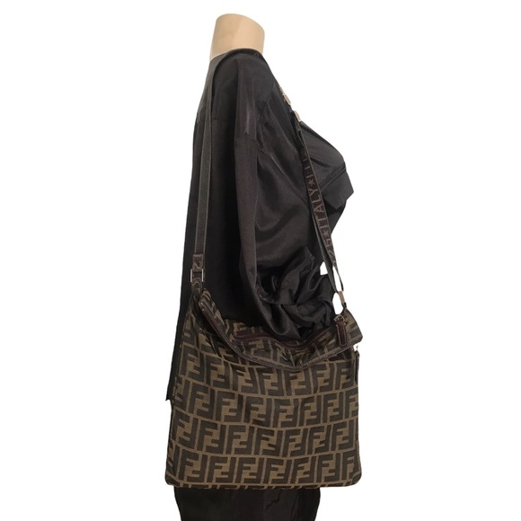 Fendi Zucca Print Convertible Crossbody Fanny Pack Shoulder Bag - Picture 14 of 16